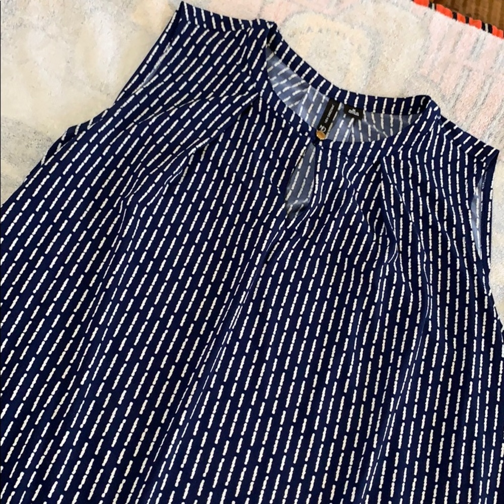 Navy sleeveless dress